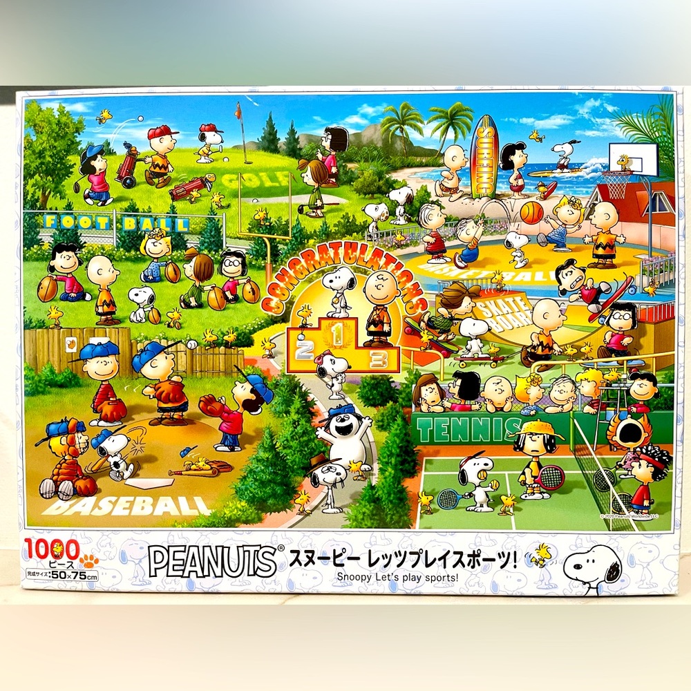 Japan Epoch PEANUTS SNOOPY Let’s Play Sports! 1000 piece puzzle NEW & SEALED